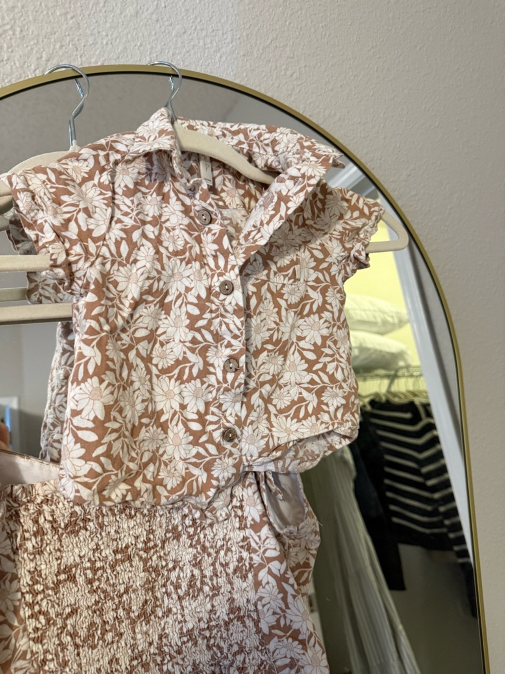 Rylee & Cru matching mom sz med and 18-24 month tops